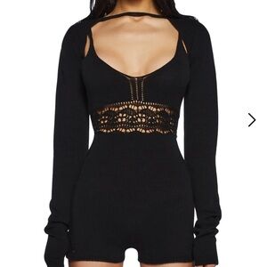 SUDDEN SILENCE ROMPER AND SHRUG SET